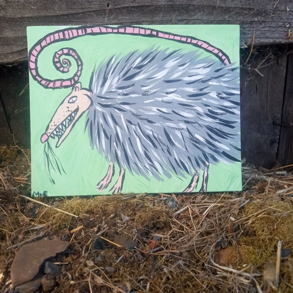 Possum Folk Art Painting - Picture 8 of 13